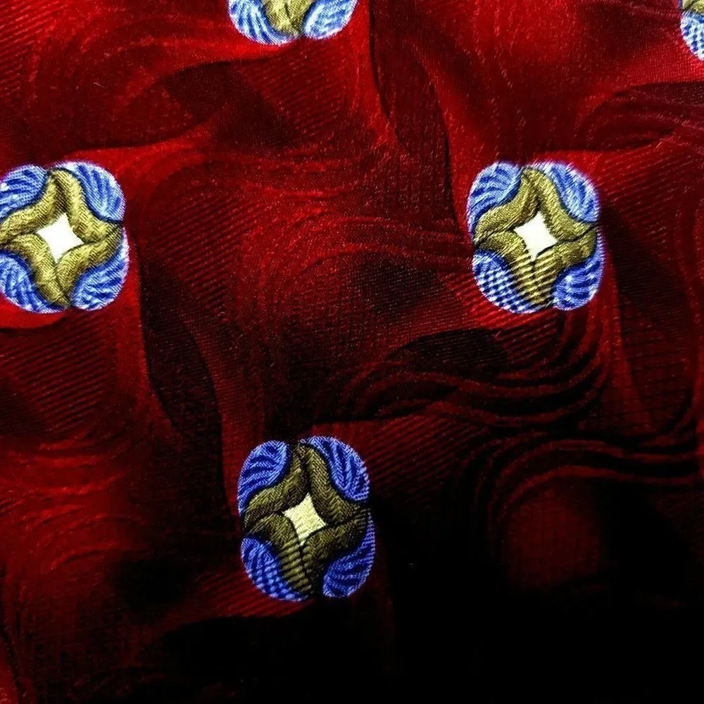 Jz Richards Von Maur‎ Silk Tie Print Red Floral Abs